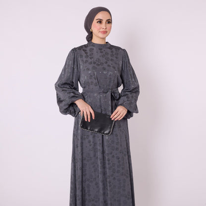 Loose Dress with Gathered Sleeves