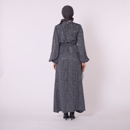 Loose Dress with Gathered Sleeves