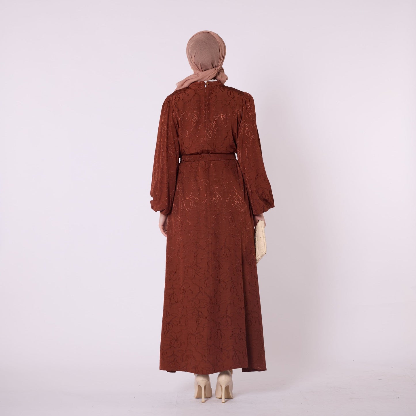 Loose Dress with Gathered Sleeves