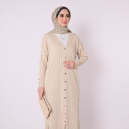 Striped Wide Collar Cardigan