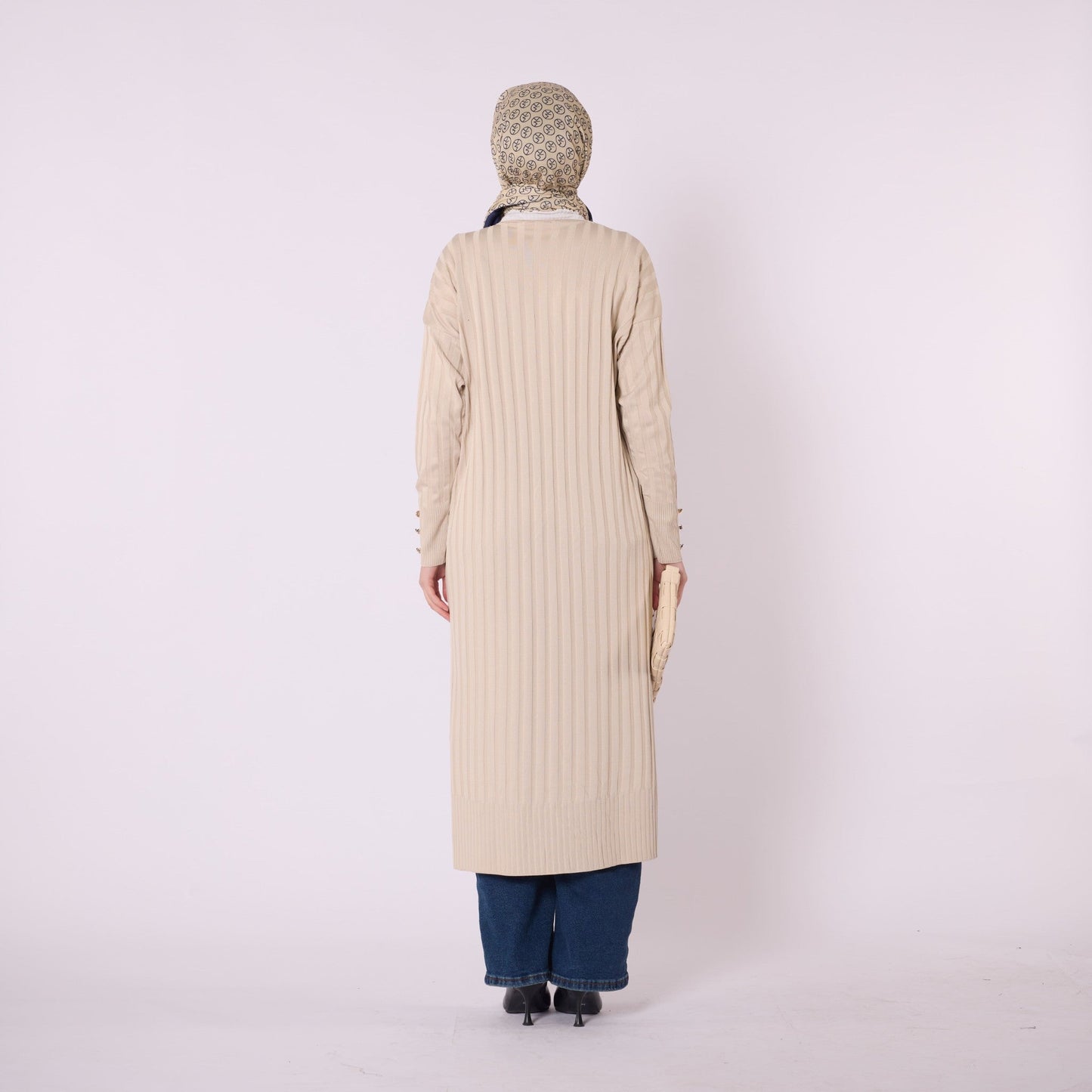 Striped Wide Collar Cardigan
