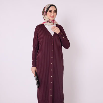 Striped Wide Collar Cardigan