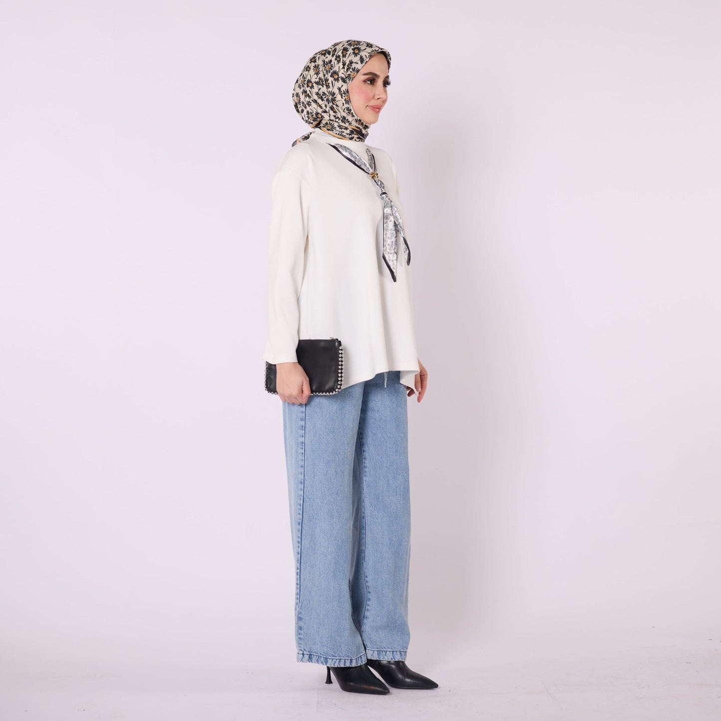 Jersey Tunic with Scarf Detail