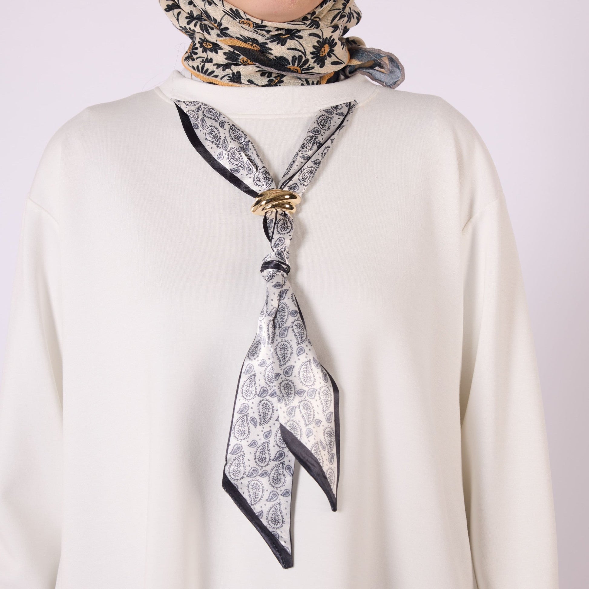 Jersey Tunic with Scarf Detail