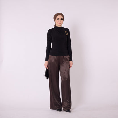 Tunic With Shoulder Accessory And Pleat Detail