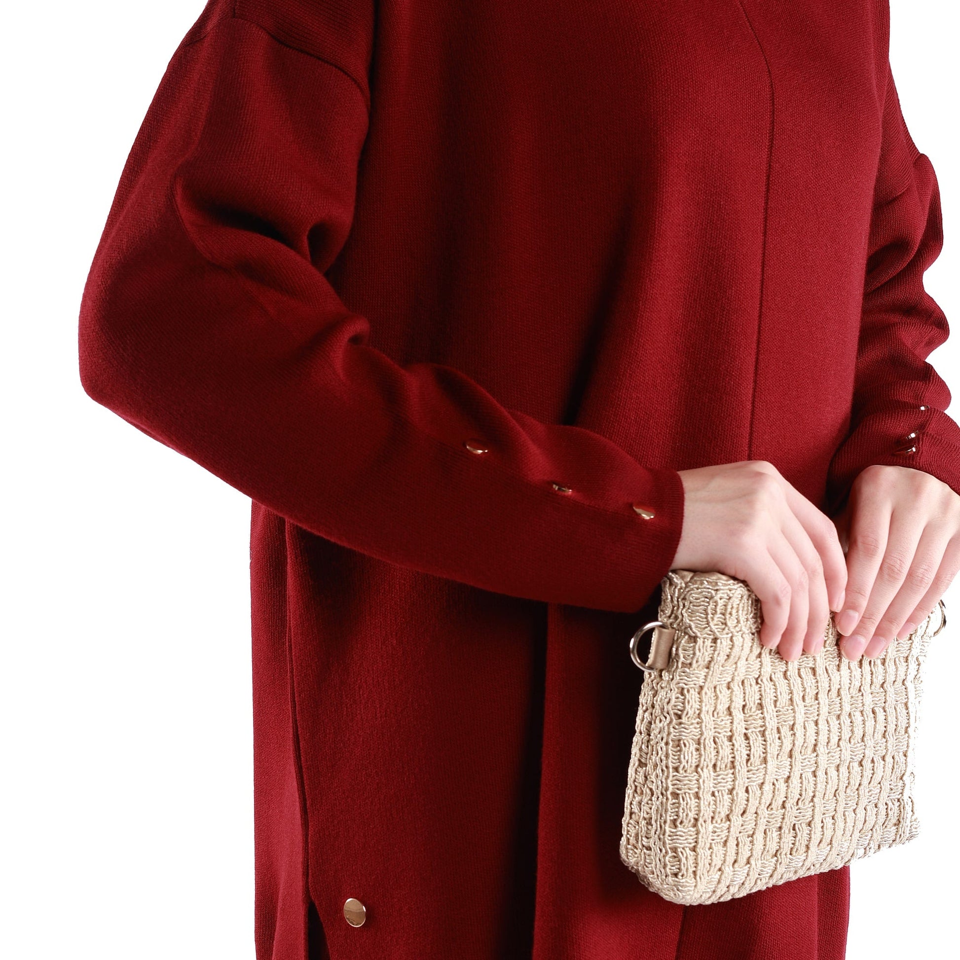 Button Accessory Pants Knit Set