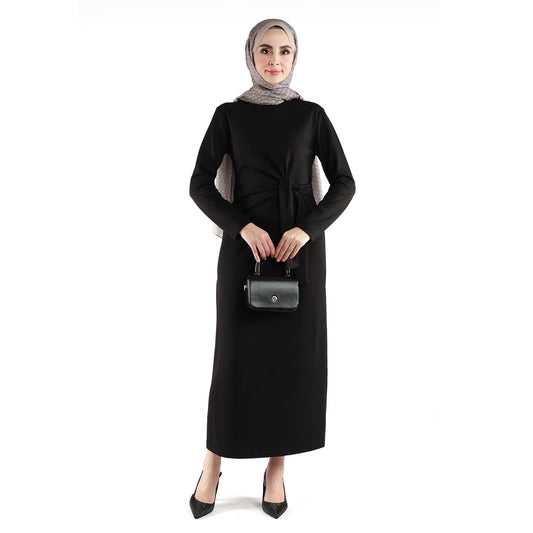 Oysho Fabric Stand Collar Long Dress