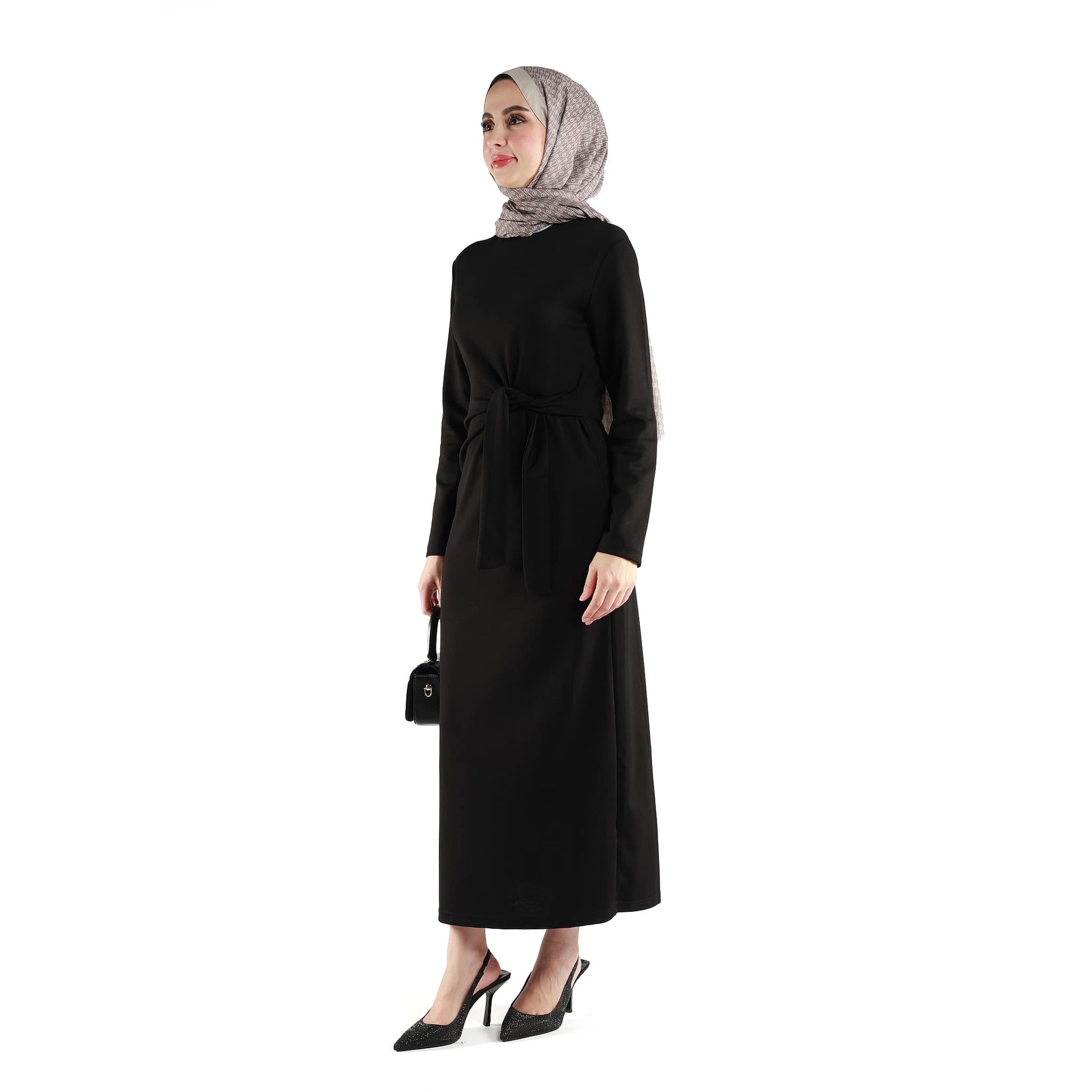 Oysho Fabric Stand Collar Long Dress