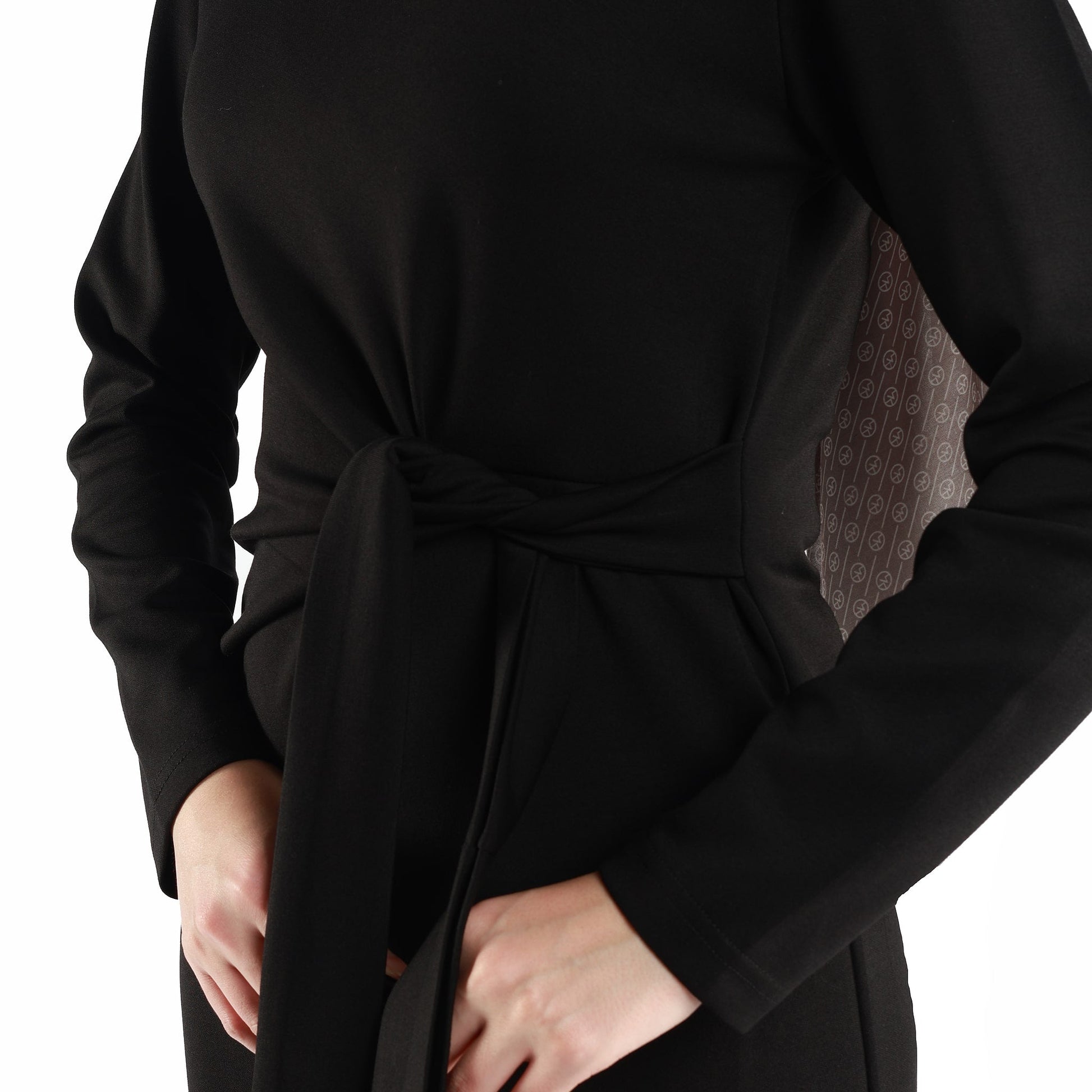 Oysho Fabric Stand Collar Long Dress