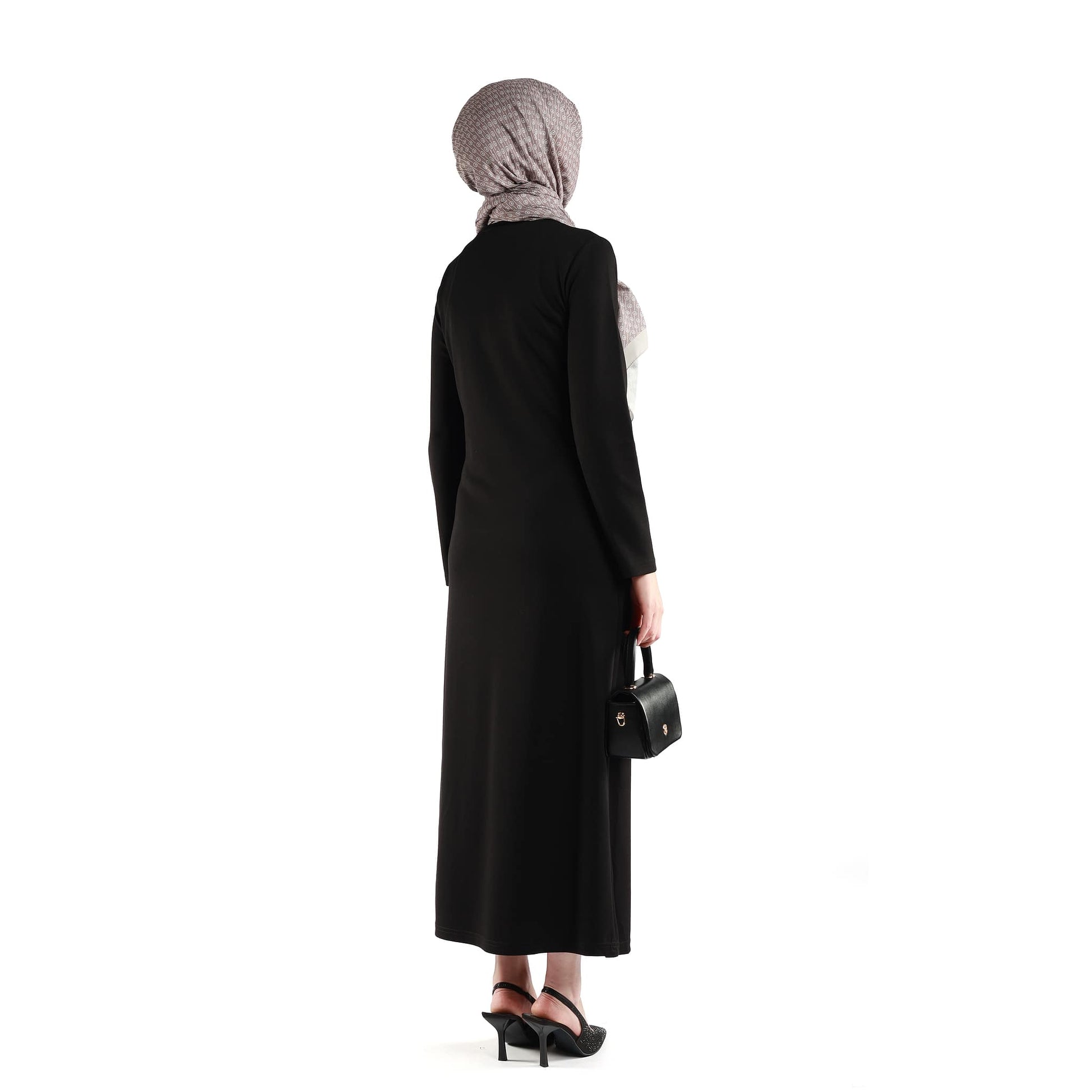 Oysho Fabric Stand Collar Long Dress