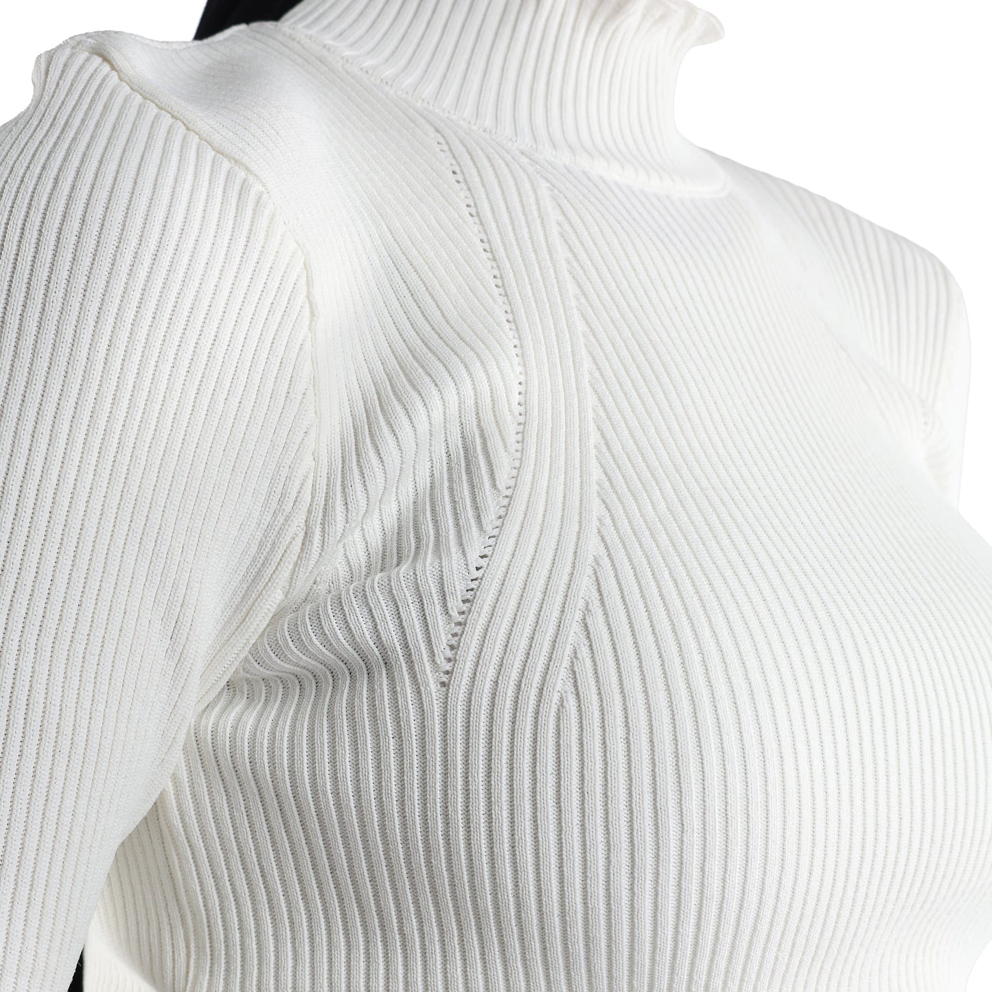 Long-Sleeved Ribbed Knit Body