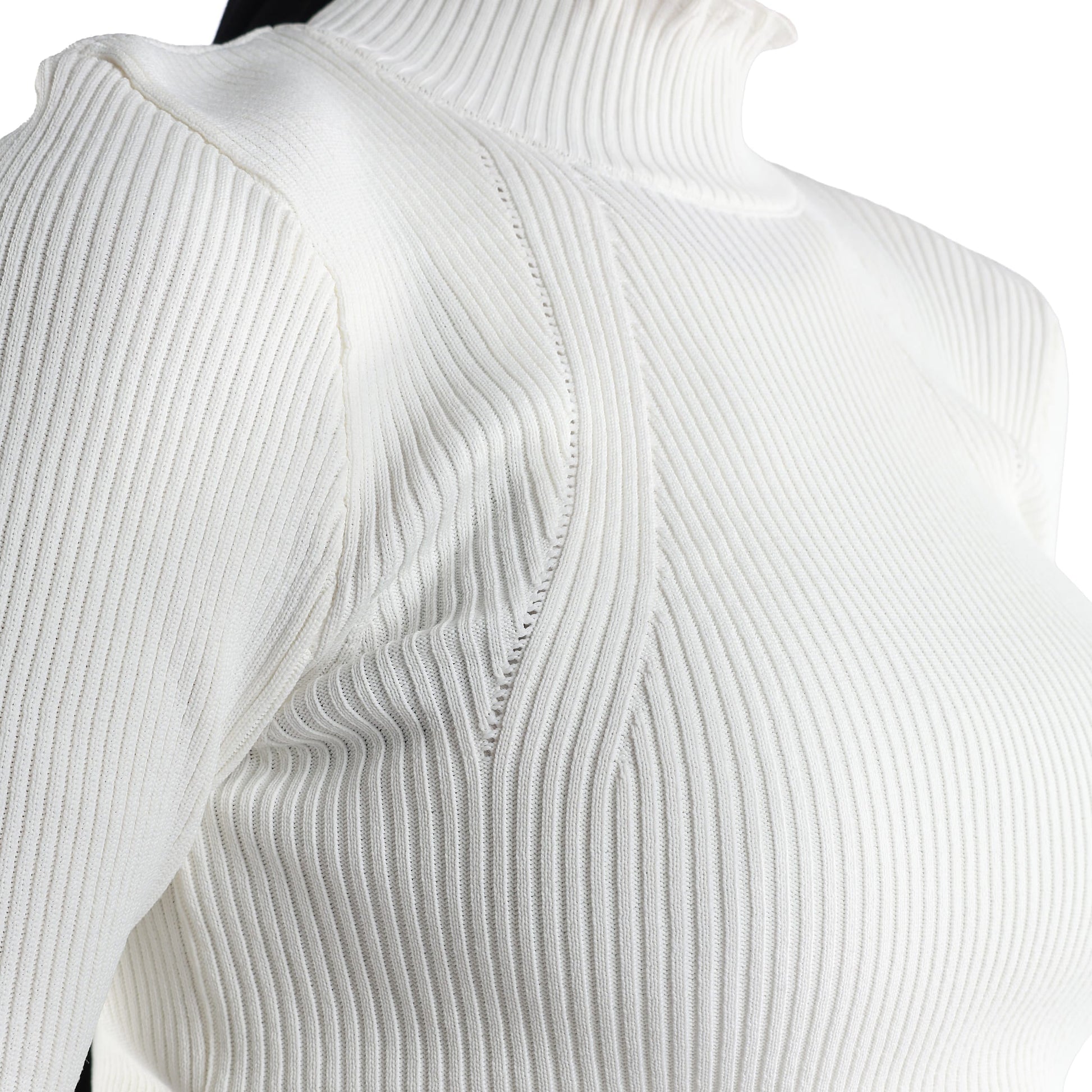 Long-Sleeved Ribbed Knit Body
