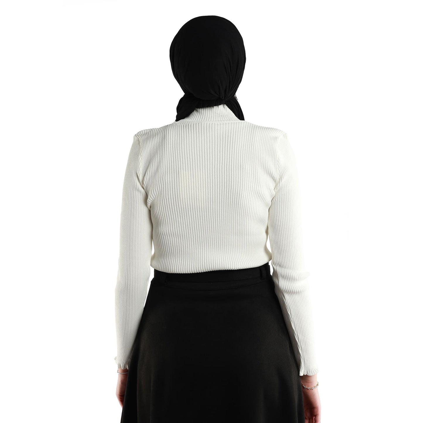 Long-Sleeved Ribbed Knit Body