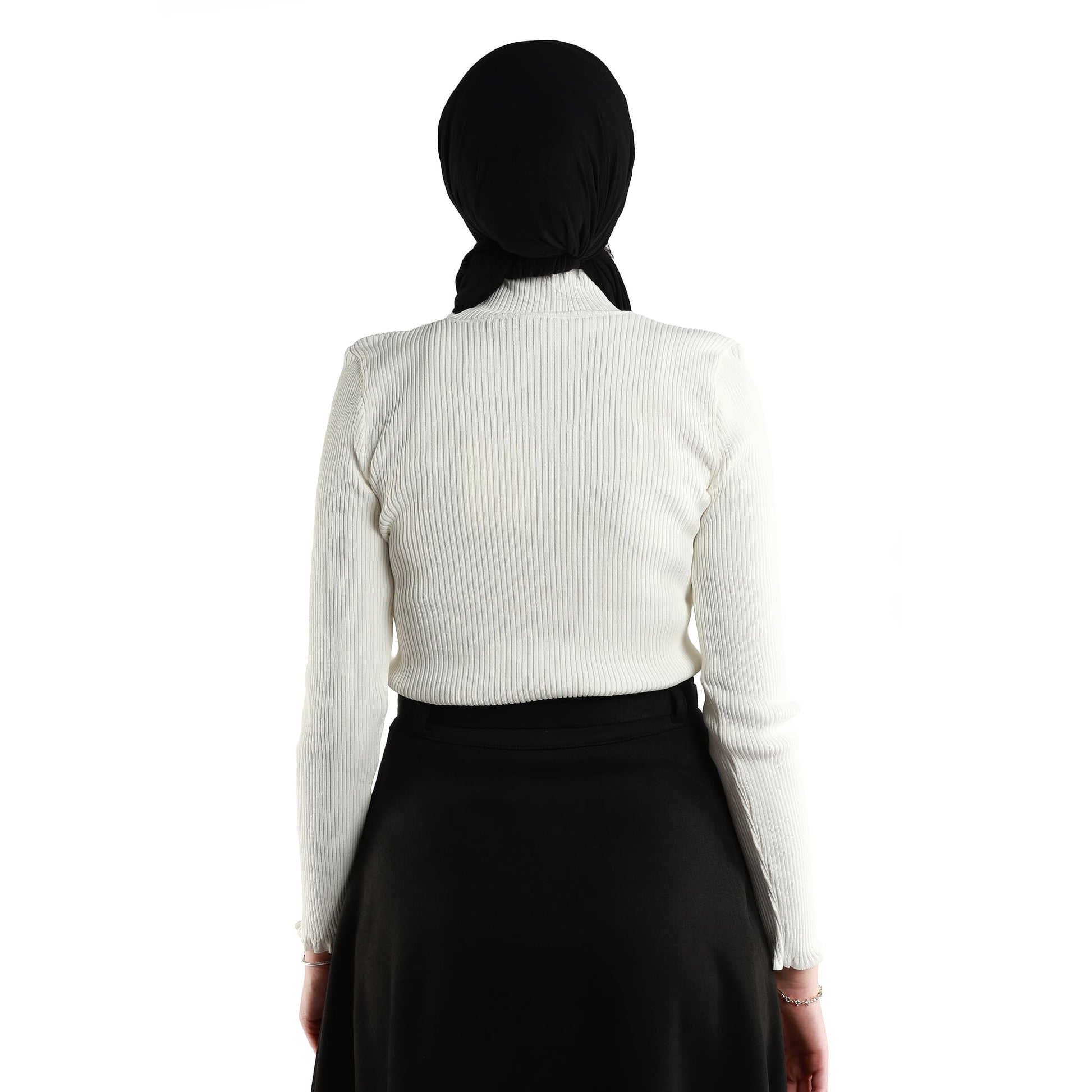 Long-Sleeved Ribbed Knit Body
