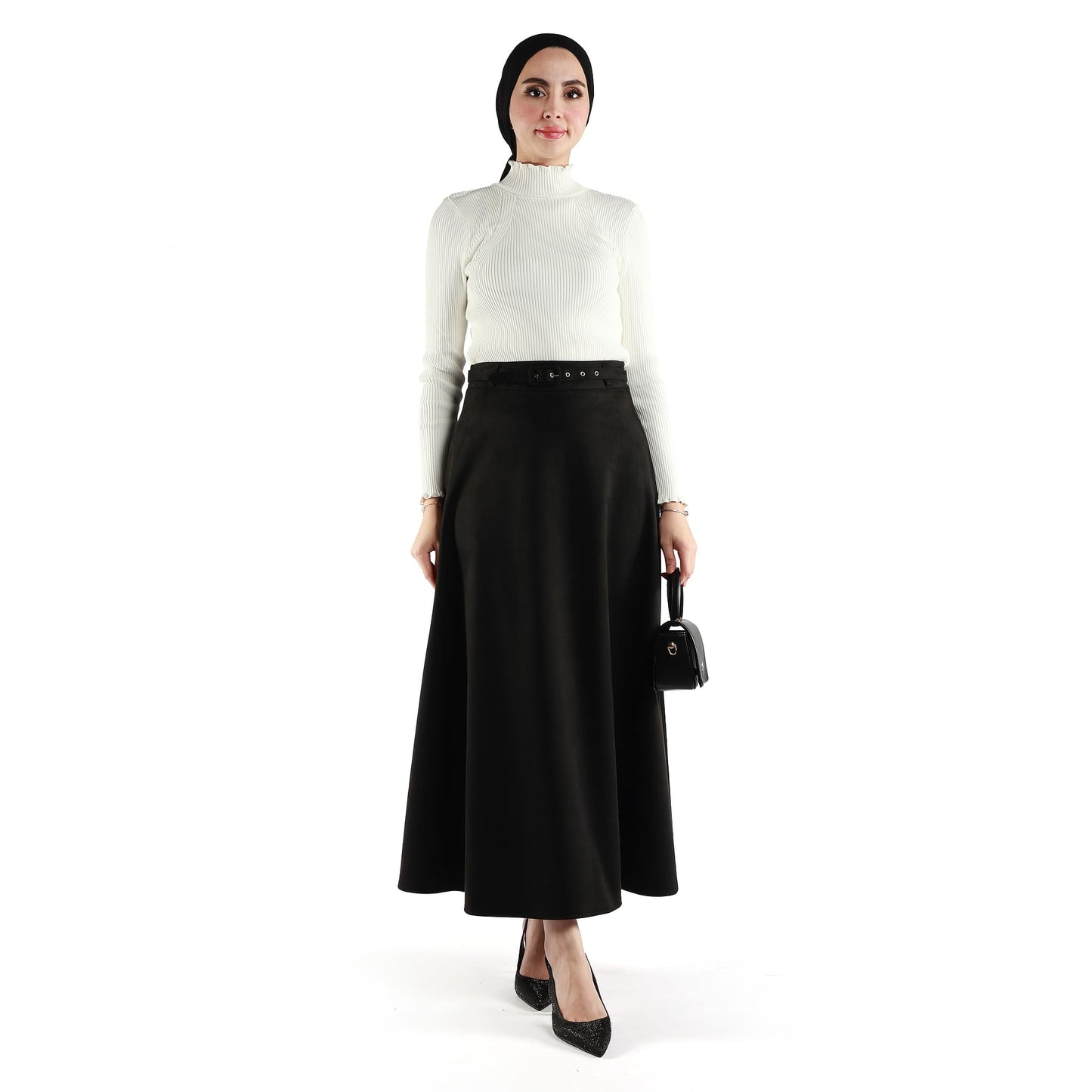 Long-Sleeved Ribbed Knit Body