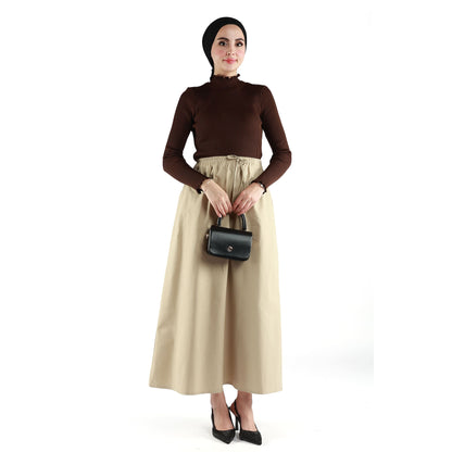 Long-Sleeved Ribbed Knit Body
