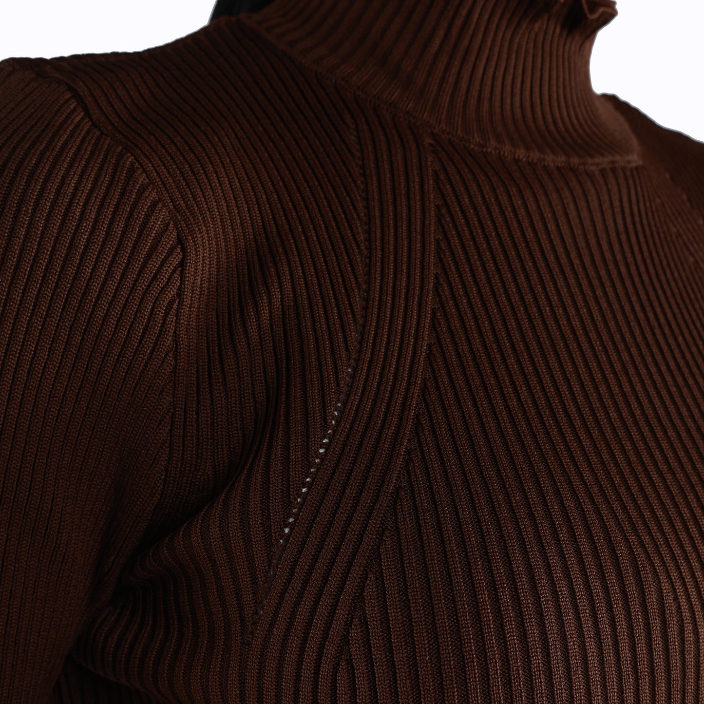 Long-Sleeved Ribbed Knit Body