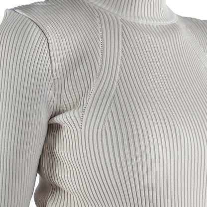 Long-Sleeved Ribbed Knit Body