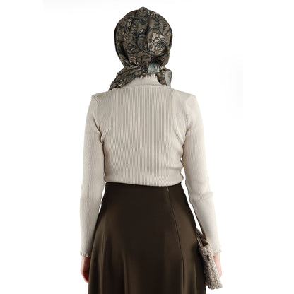 Long-Sleeved Ribbed Knit Body