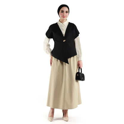 Drop Shoulder Single Button Classic Womens Jacket