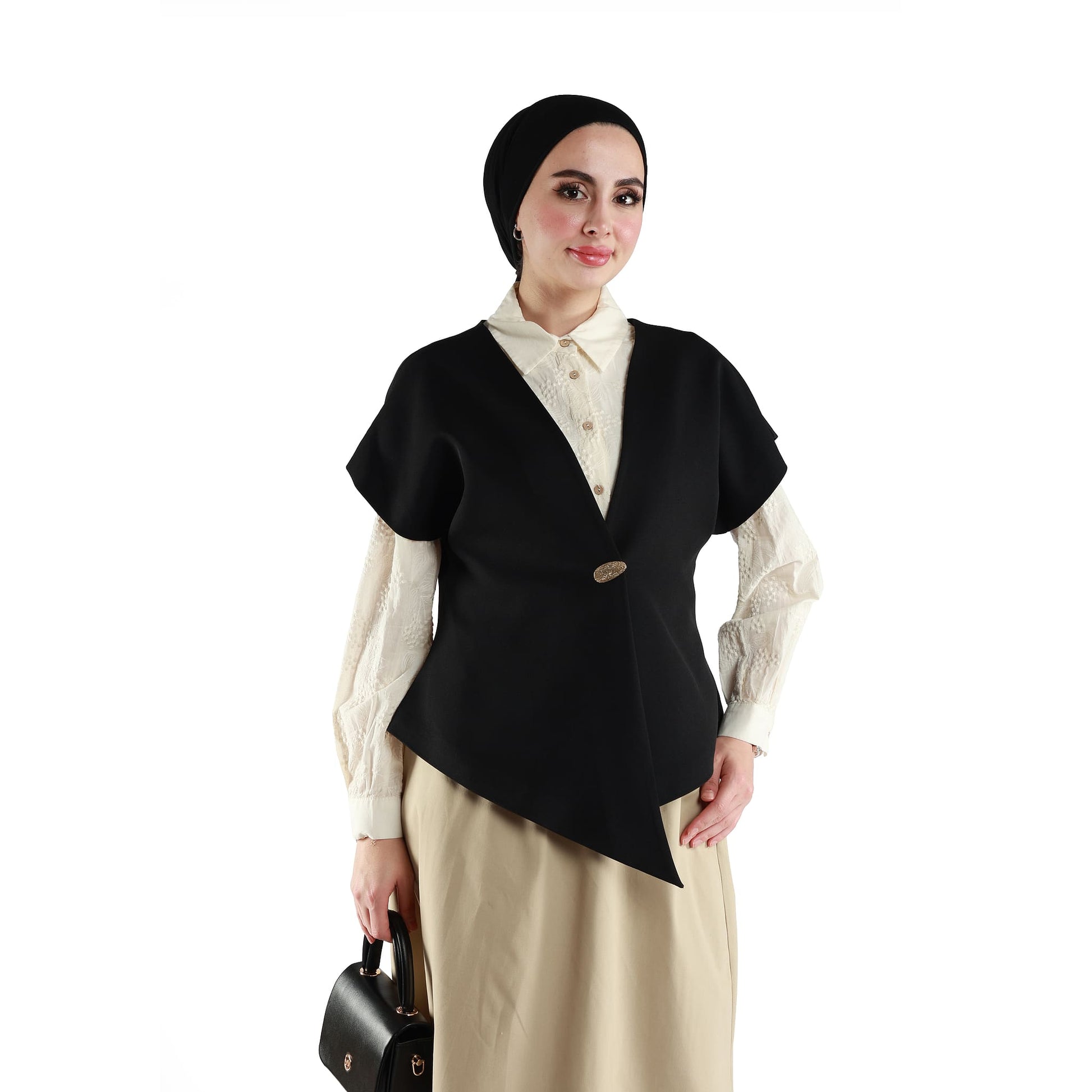 Drop Shoulder Single Button Classic Womens Jacket