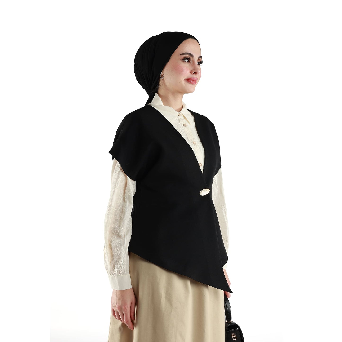 Drop Shoulder Single Button Classic Womens Jacket