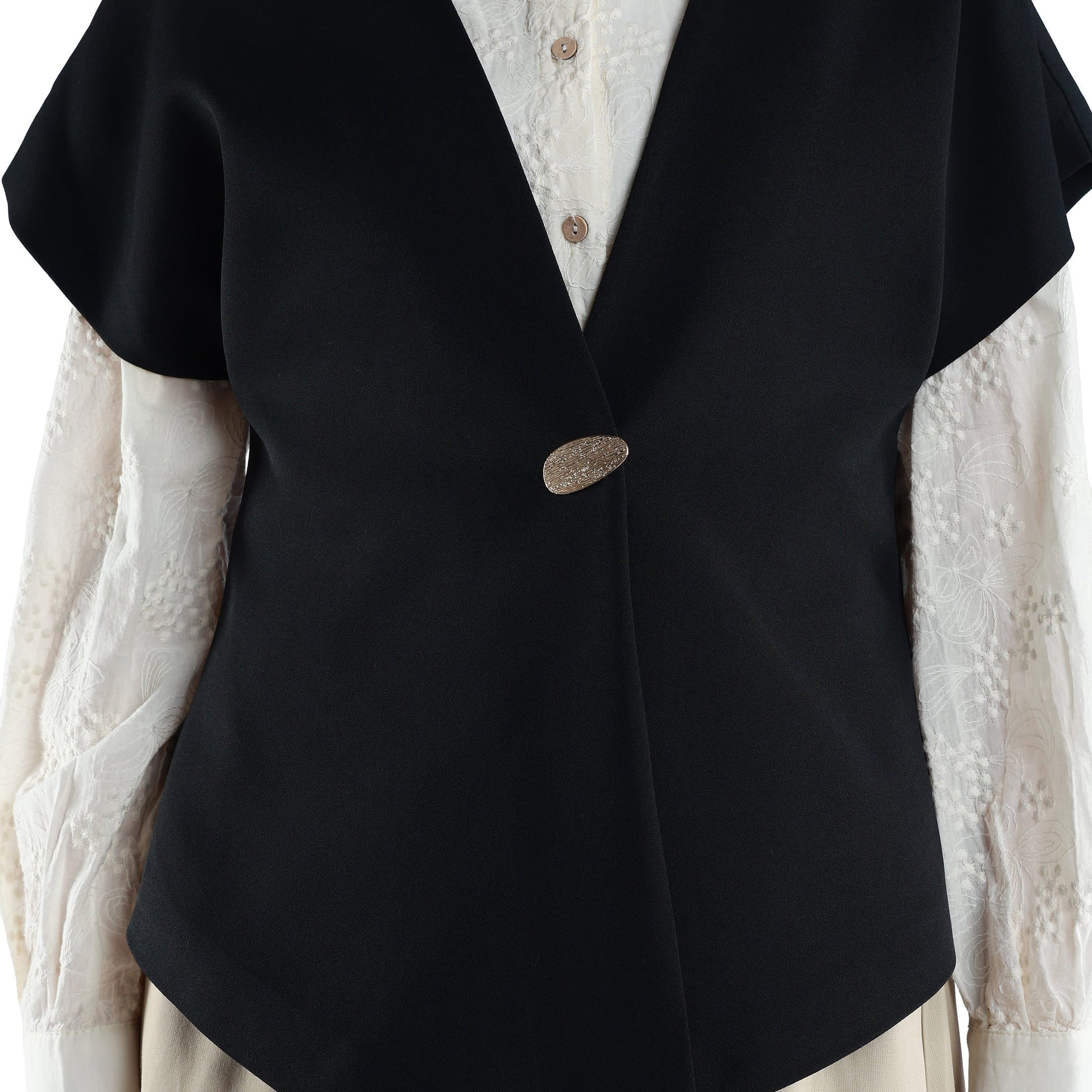 Drop Shoulder Single Button Classic Womens Jacket