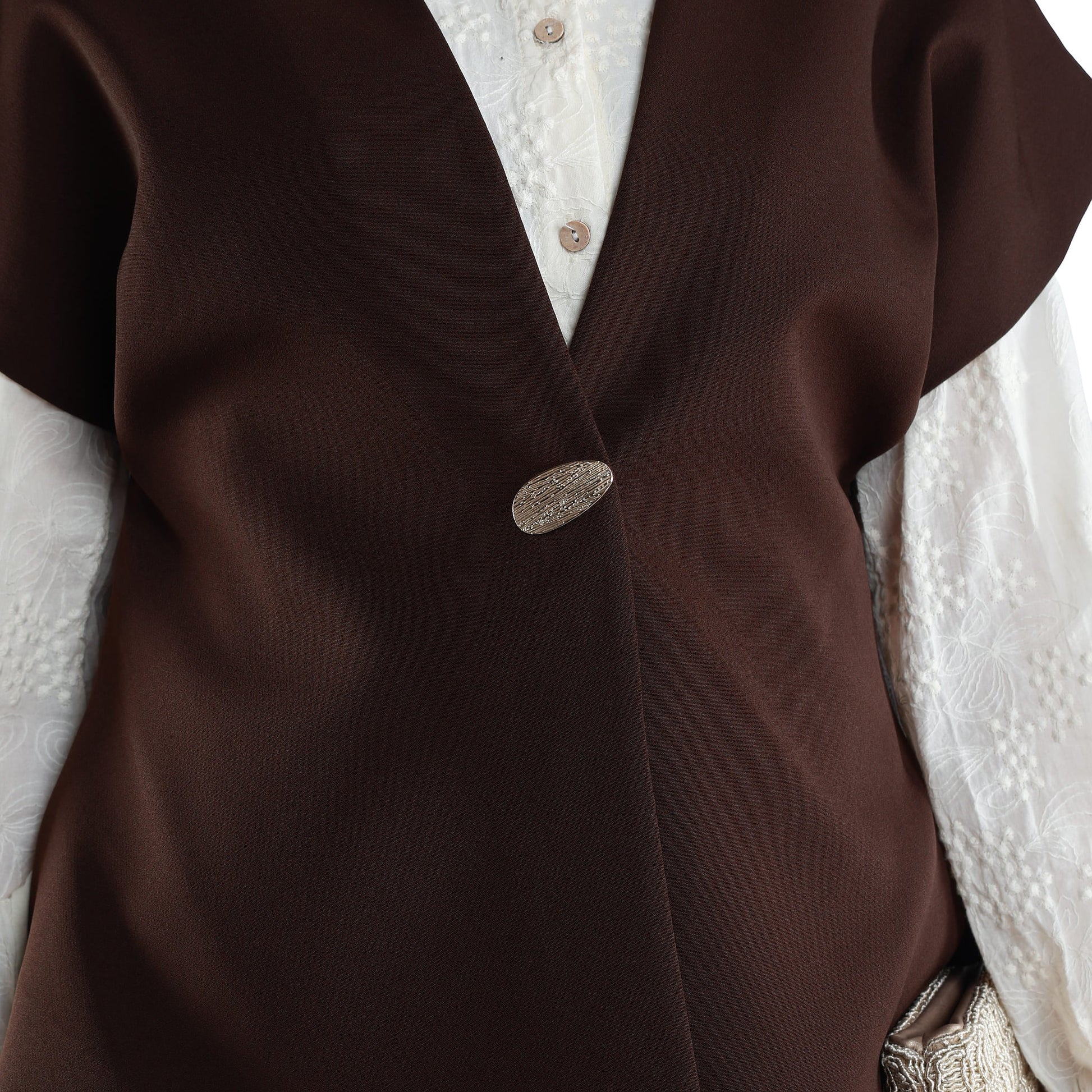 Drop Shoulder Single Button Classic Womens Jacket