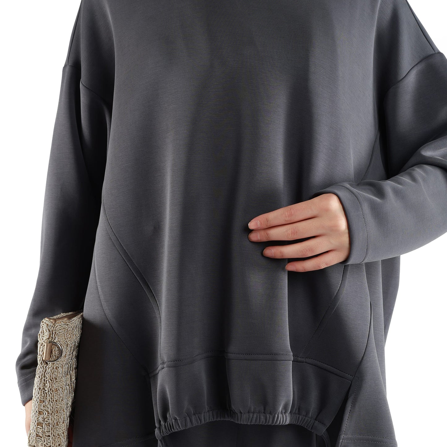 Oversize Drawstring Detail Two Piece Set