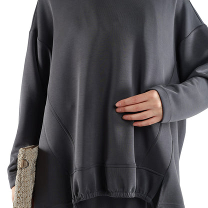 Oversize Drawstring Detail Two Piece Set