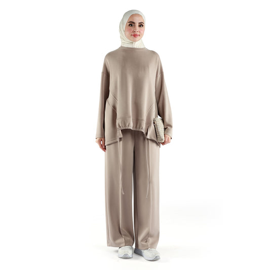 Oversize Drawstring Detail Two Piece Set