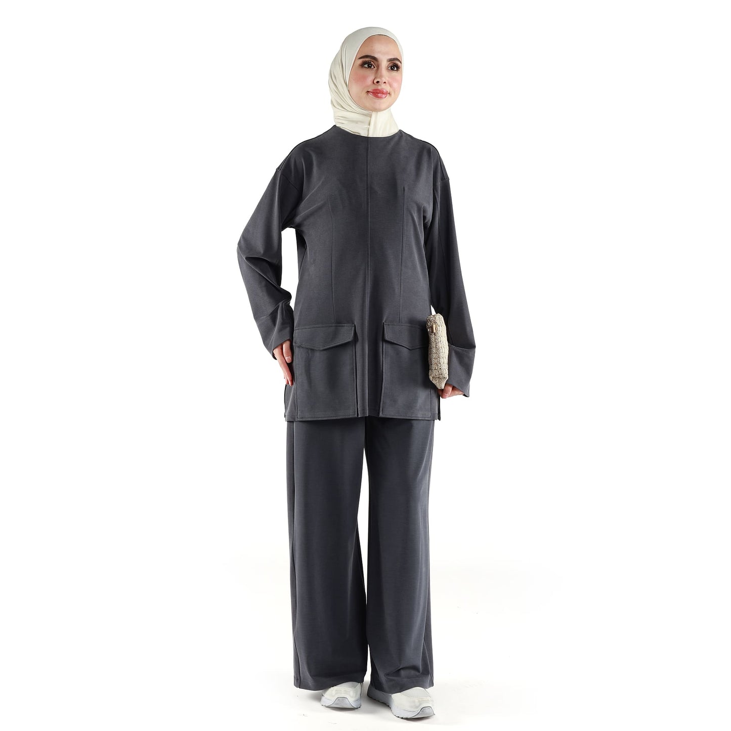 Judge Collar Pocket Detail Suit