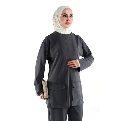 Judge Collar Pocket Detail Suit