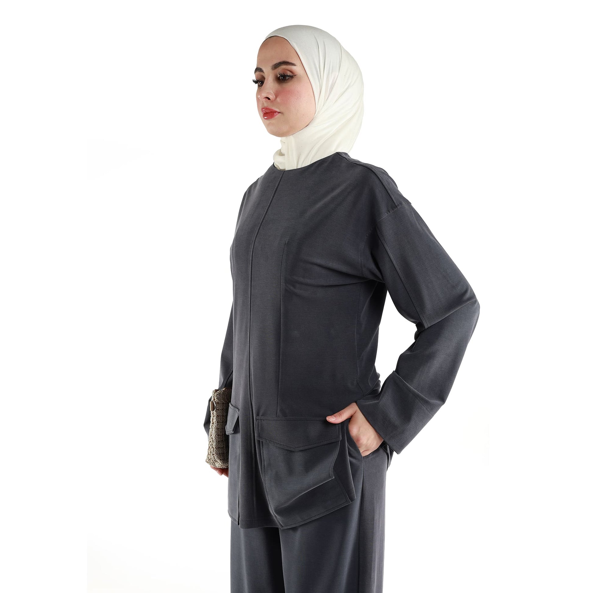 Judge Collar Pocket Detail Suit