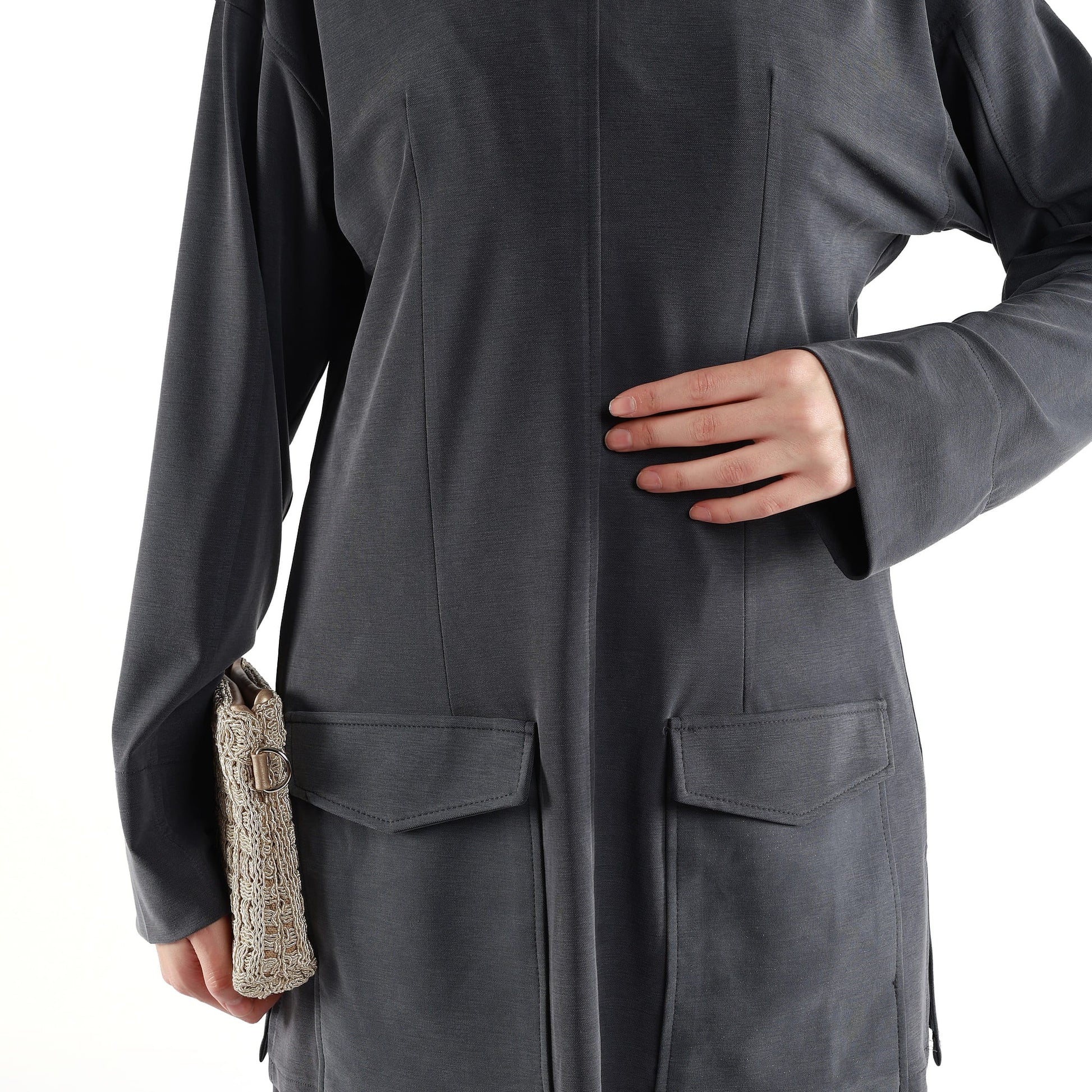 Judge Collar Pocket Detail Suit