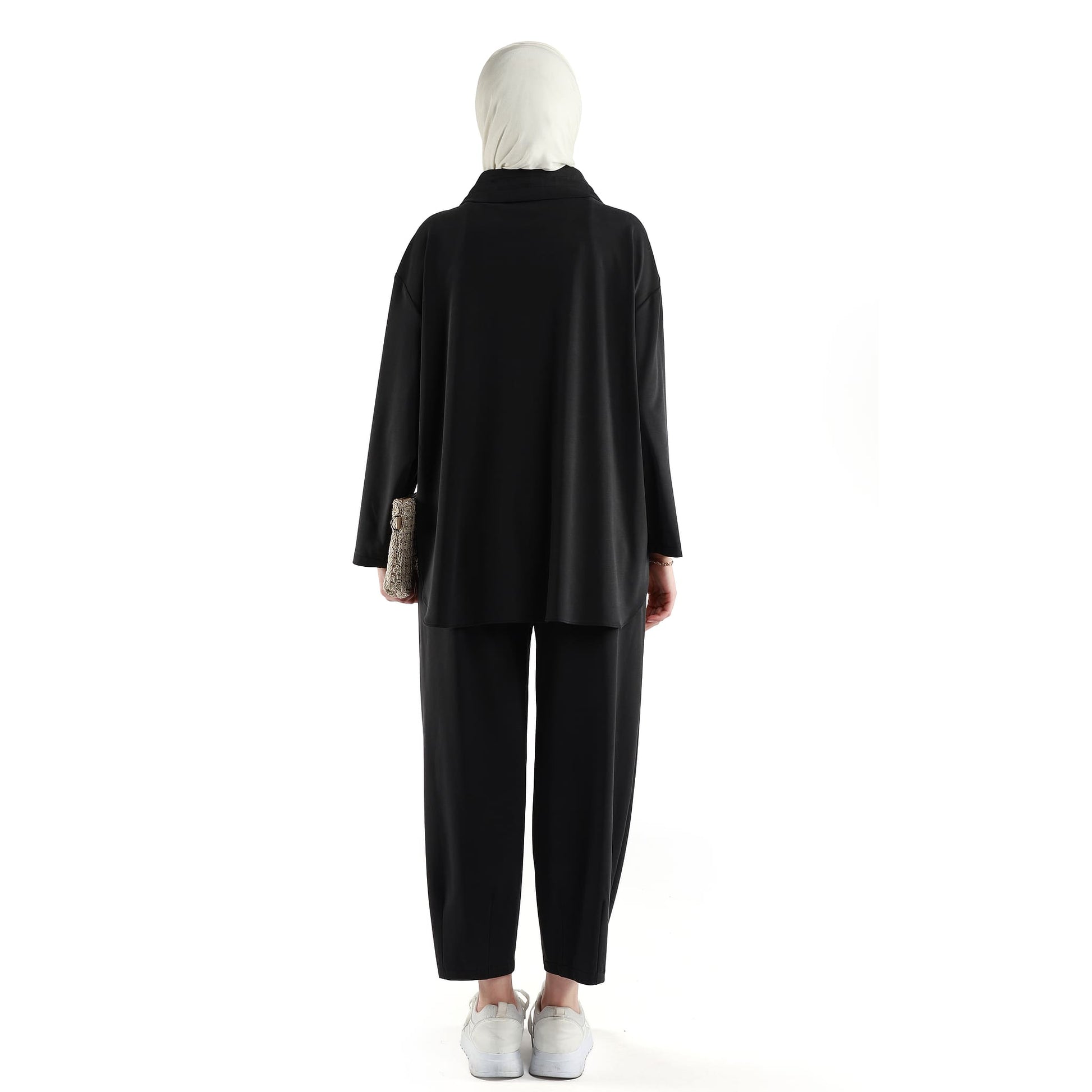 Modal Fabric Boxy Fit Relaxed Pants Set