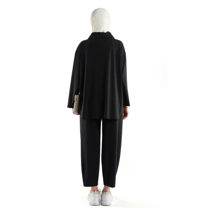 Modal Fabric Boxy Fit Relaxed Pants Set
