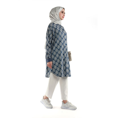 Patterned Buttoned Tunic