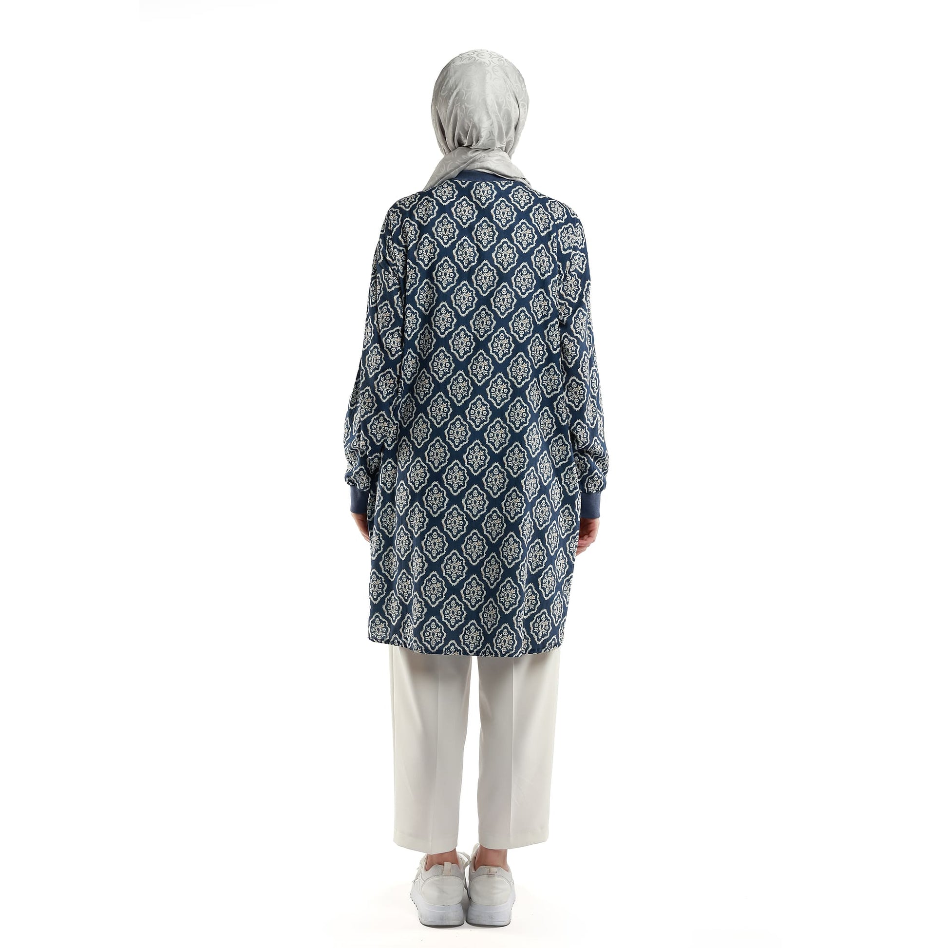 Patterned Buttoned Tunic