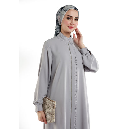 Stone-Detailed Textured Fabric Tunic