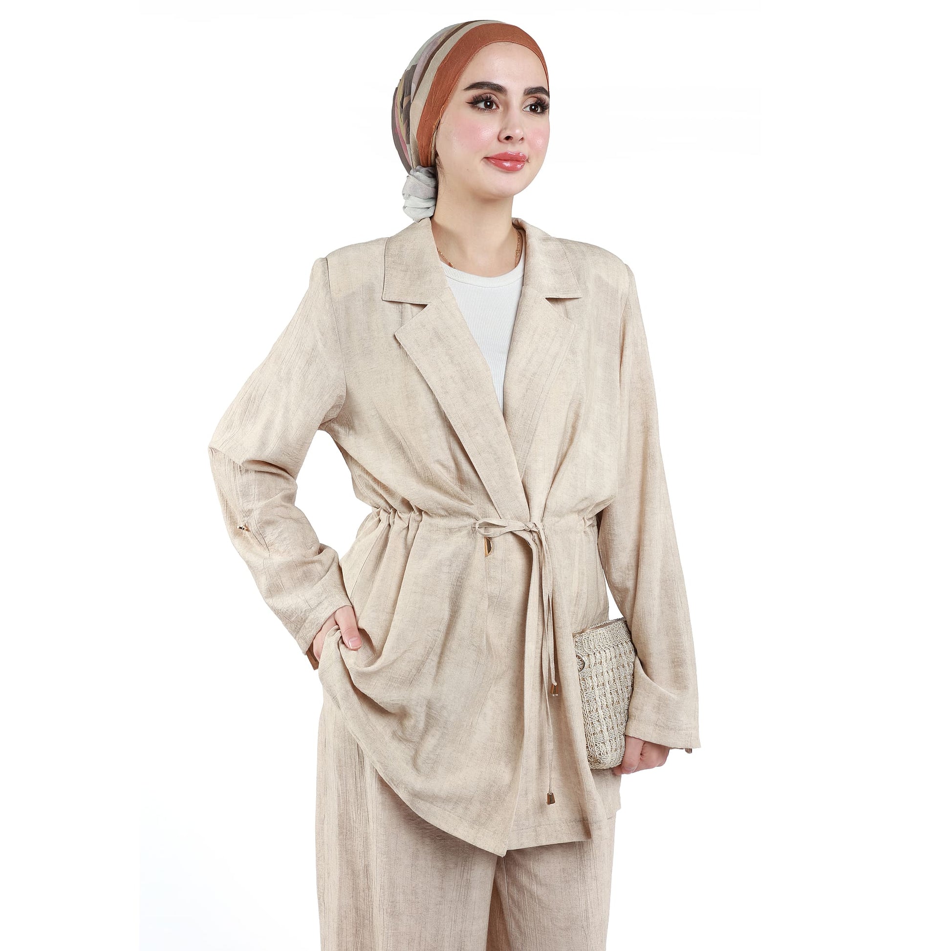 Wide V Neck Long Pants Two Piece Set