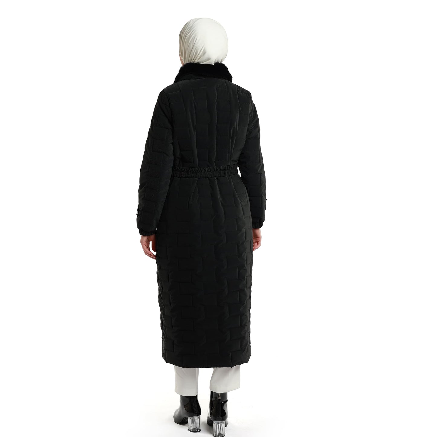 Fur Collar Quilted Coat