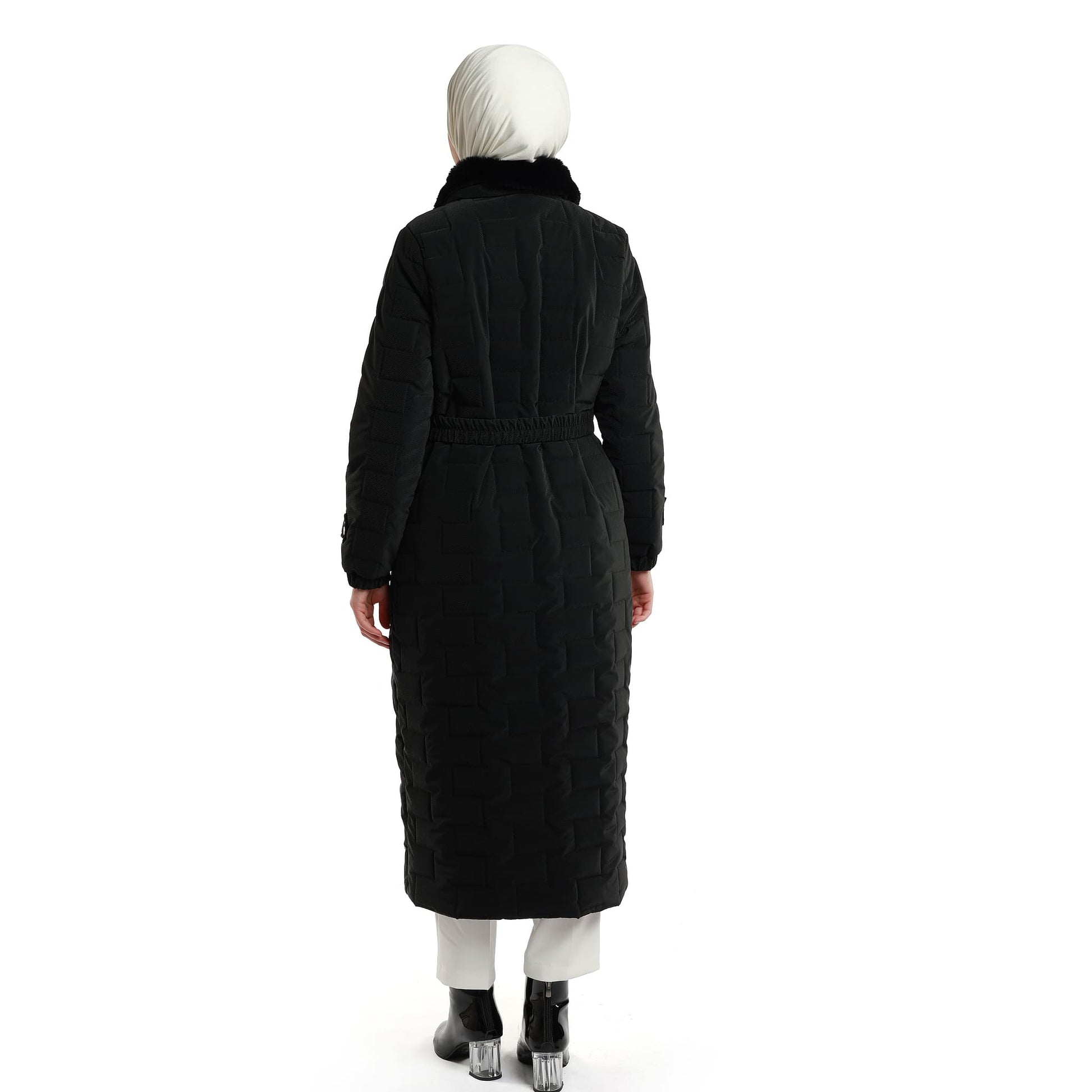 Fur Collar Quilted Coat