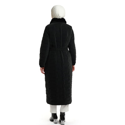 Fur Collar Quilted Coat