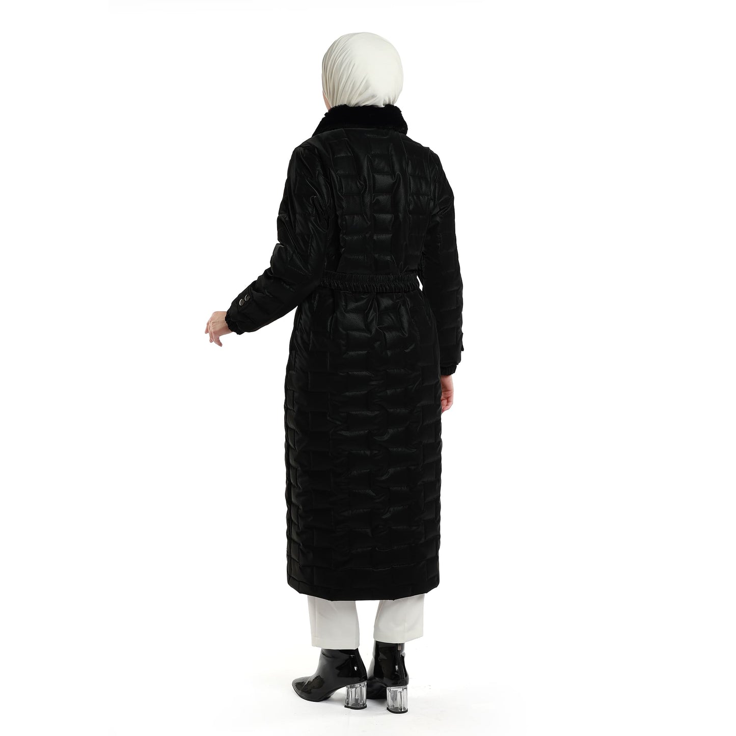 Fur Collar Quilted Coat
