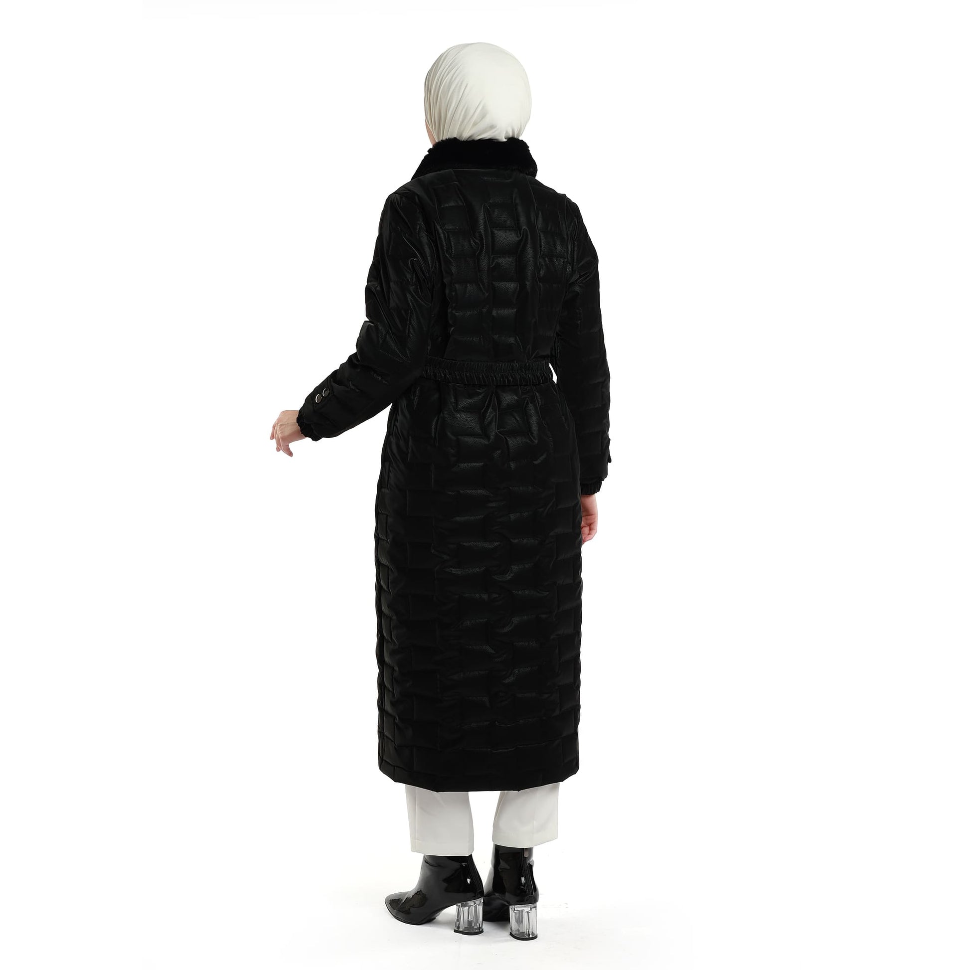 Fur Collar Quilted Coat