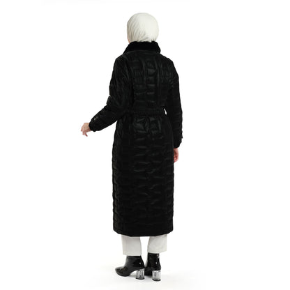Fur Collar Quilted Coat