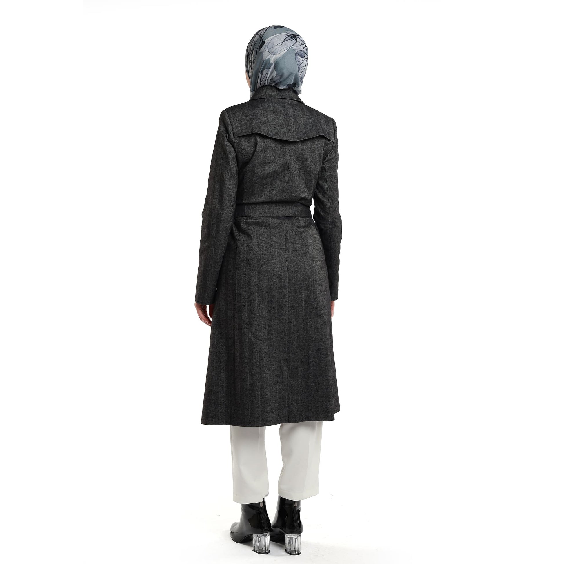 Concealed Placket Single-Button Lined Coat