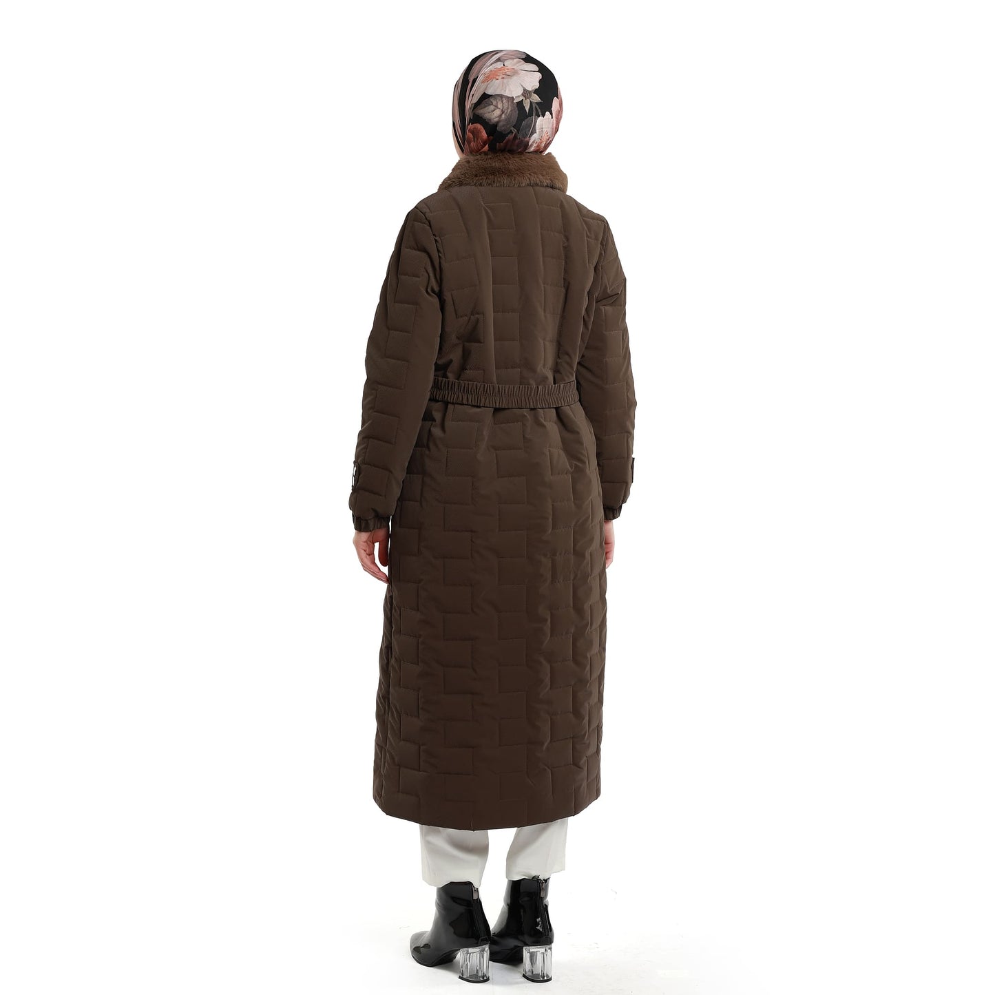Fur Collar Quilted Coat