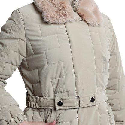 Fur Collar Quilted Coat